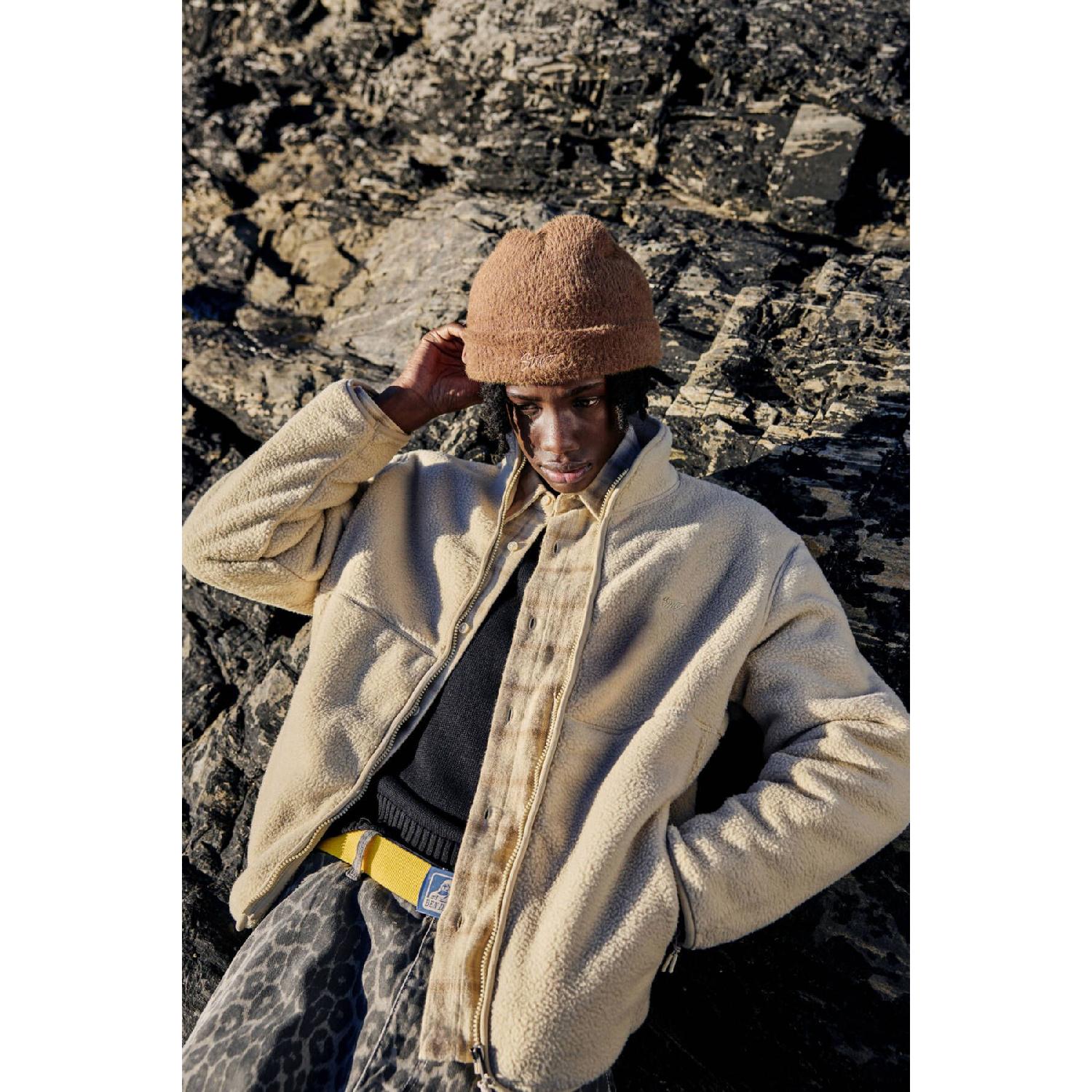 

Куртка с узором Stwd Block и искусственной овчиной S белый