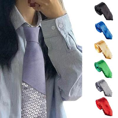Stylish Neck Tie for Nightclub Party Necktie Fashion Sequined Necktie Costume Accessory Neckwear for Stage Performances