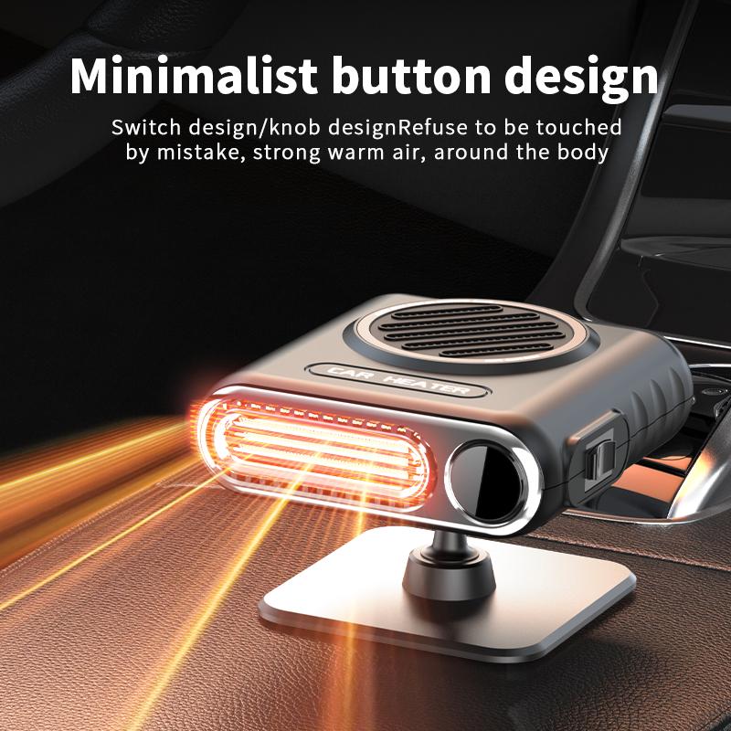 Bilvarmer Dugfjerner Afdugger 12V/24V Forrudefugtfjerner Afisning Varmelegeme Med digitalt display Universelt Auto Tilbehør