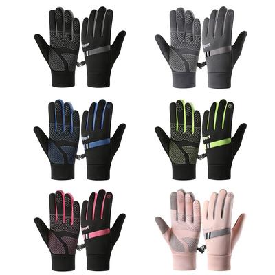 Fashion Warm Winter Gloves Lining Fleece Nonslip Touchscreen Mitten Sport Windproof Cycling Gloves Skiing
