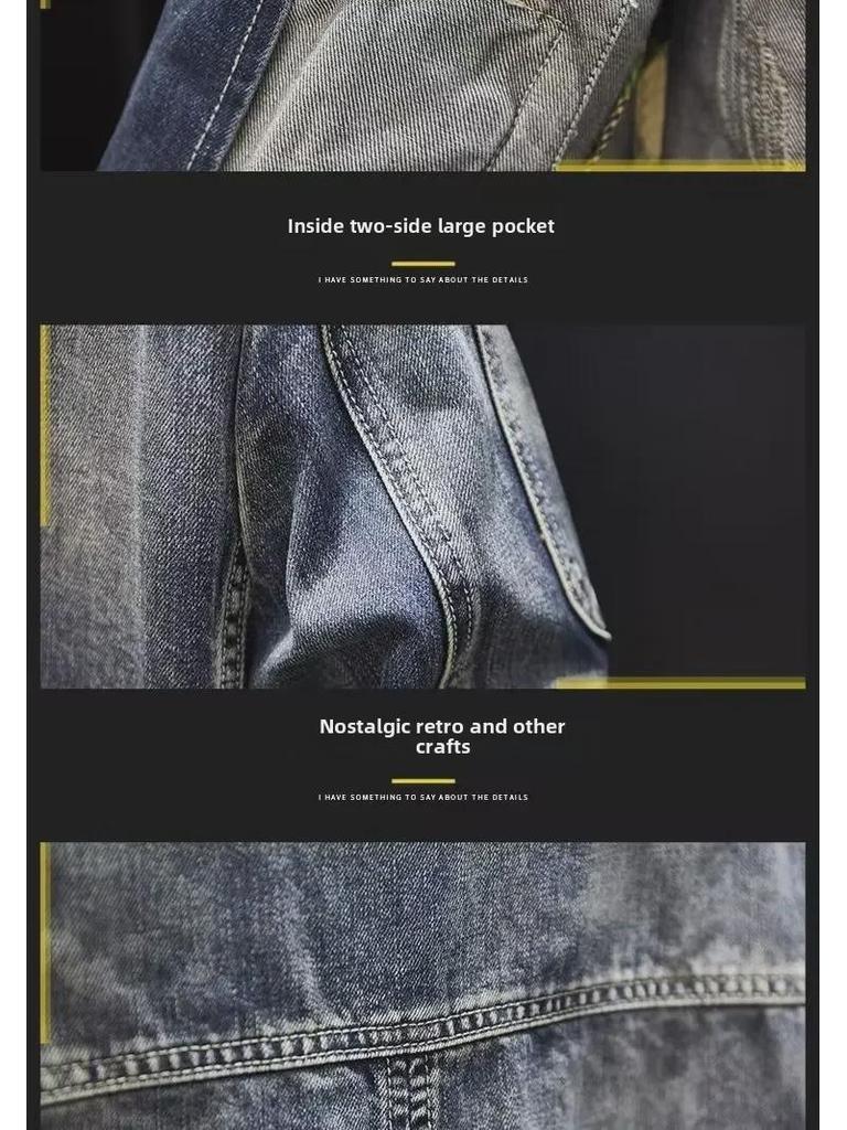 Men's Trendy 2022 Autumn Leather Motorcycle Jacket - Style 609A