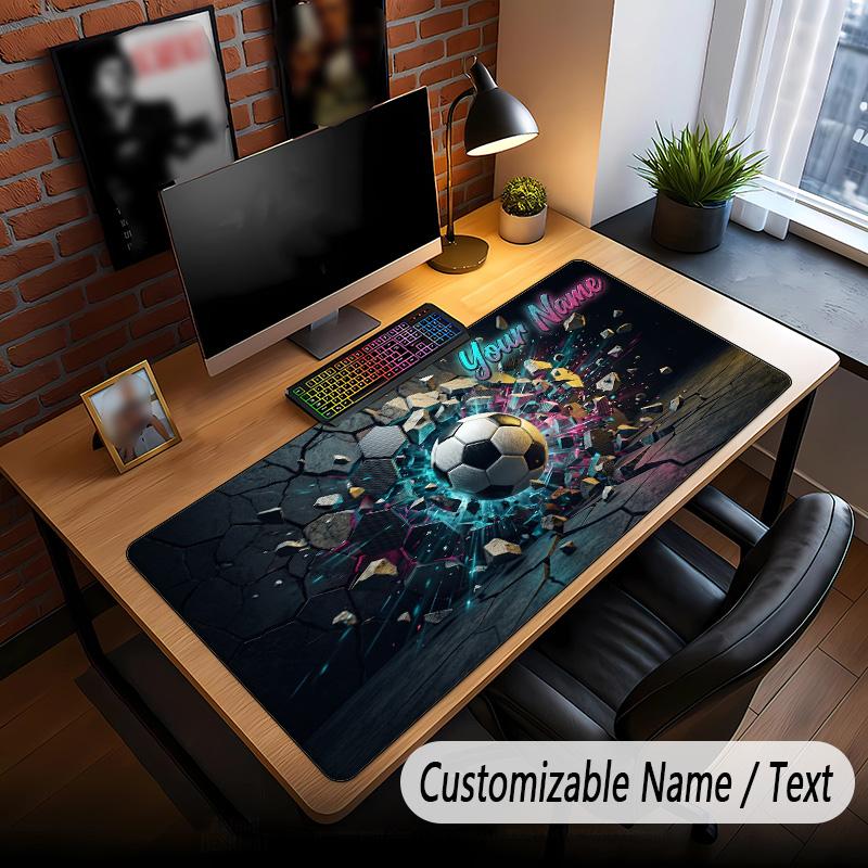 Tapis de Souris Personnalisé Thème Football Personnalisé Avec Nom Texte Tapis de Bureau Personnalisé Pour Bureau Décoration de Maison