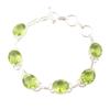 Peridot Gemstone 925 Sterling Silver Jewelry Handmade Bracelet 8" Gift For Wife RB-10-13