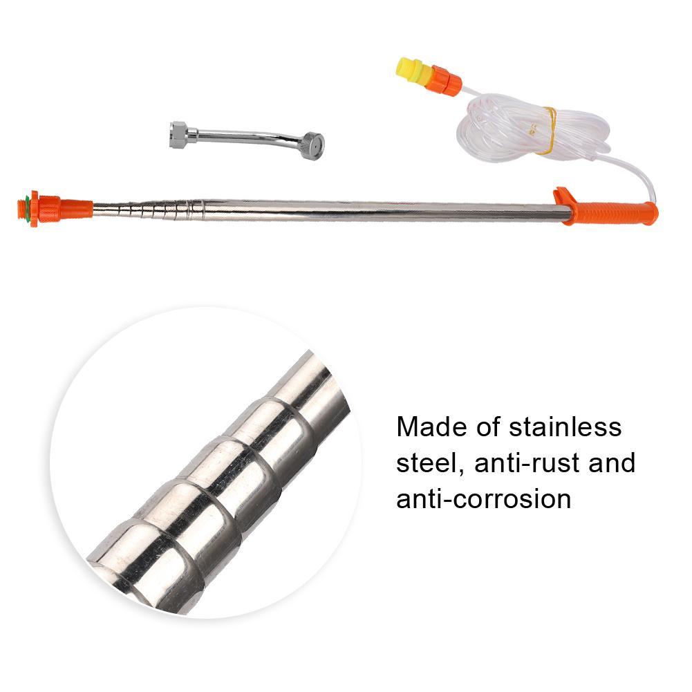 Stainless Steel Telescopic Sprayer Rod Extension Rod for Fruit Tree Sterilization with Nozzle