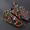 LGBTQ Rainbow Color Bracelets for Men Women,Adjustable Colorful Braided Rope Bracelet,Stylish Jewelry Gifts