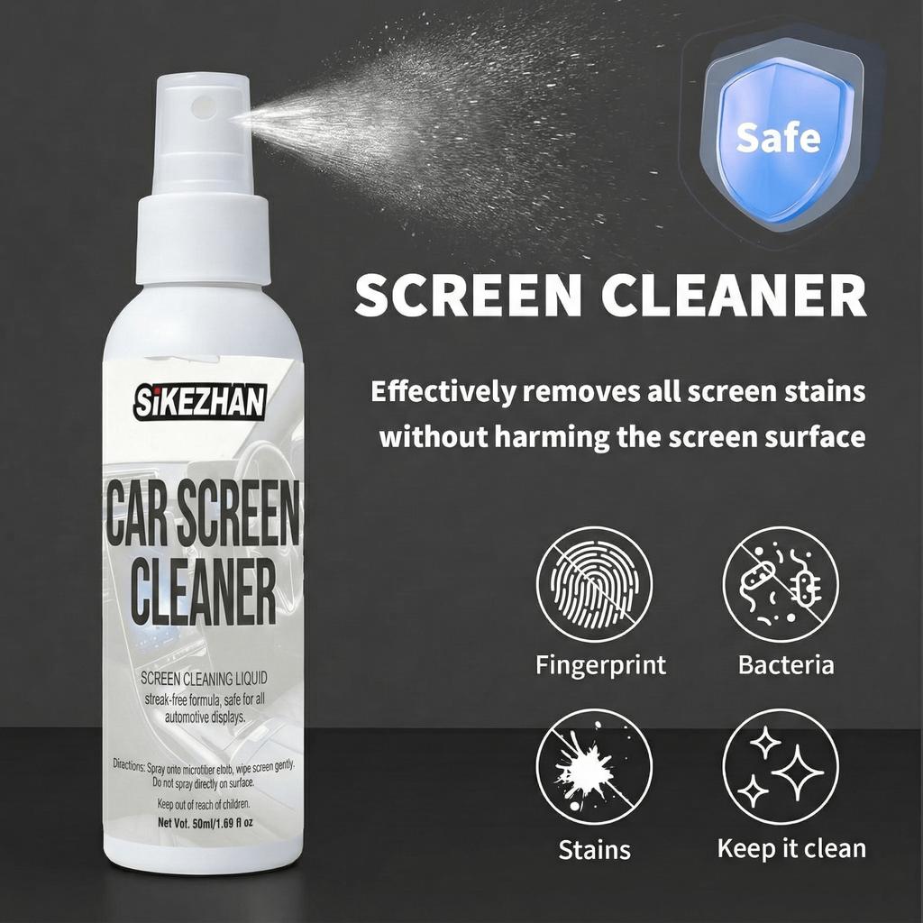 Car Screen Cleaner Spray & Wipe Kit for Tesla EV Touch Screen Dashboard GPS Navigation Monitor Laptop Phone