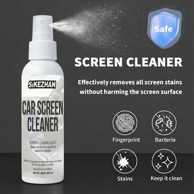 Car Screen Cleaner Spray & Wipe Kit for Tesla EV Touch Screen Dashboard GPS Navigation Monitor Laptop Phone