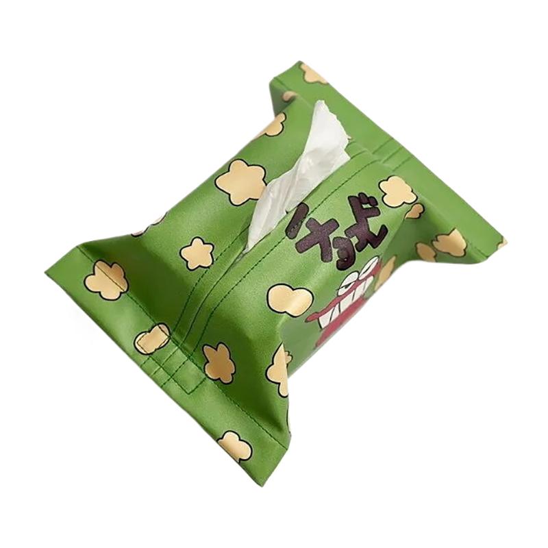 Crayon Shin-Chan Cartoon Tissue Box Leather Wear-Resistant Tissue Box Car Seat Back Sunshade Hanging Tissue-Bag Storage Bag