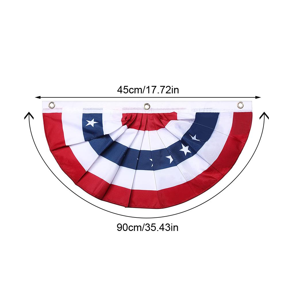 American Pleated Fan Flag, American US Bunting Flag Patriotic Stars