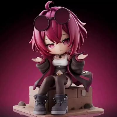 13,5 cm Honkai Star Rail Kafka Chibi Sitzende Figur PVC Anime Statue Schreibtischdekoration Sammlerstück Modell Spielzeug Geschenk für Anime-Fans