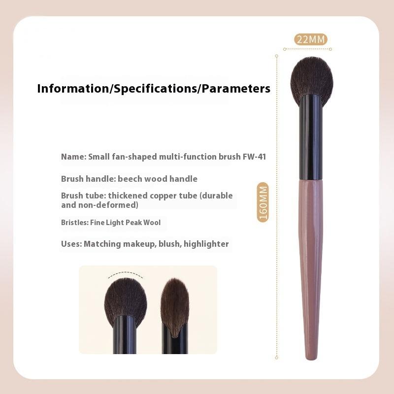 1PC Small Fan Shape Blusher Brush Powder Blush Cream Liquid Blush Makeup Brushes Precise Blush Brush Makeup Tools