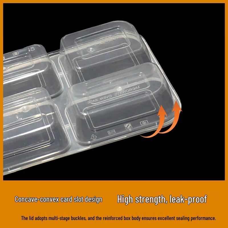 Disposable Microwaveable 4-Compartment Takeaway Container