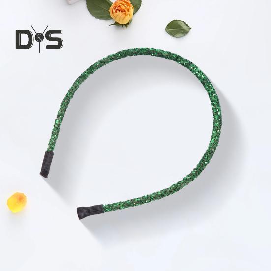 Dámská vlasová obruč Třpytivé flitry Elastická čelenka DIY Třpytivá Ručně vyráběná DIY Vlasová obruč Vánoční doplňky