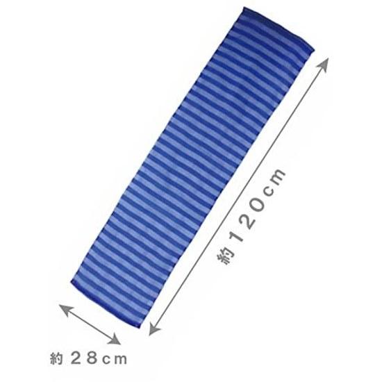OE Body Towel Regular approximately 20cm width 120cm length Blue Mens Wash Nylon Rich Lather Made Japan