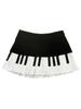 Vintage Y2k Pleated Mini Skirt Women Harajuku Female Fashion  Piano Patchwork Streetwear Skirts Clothing