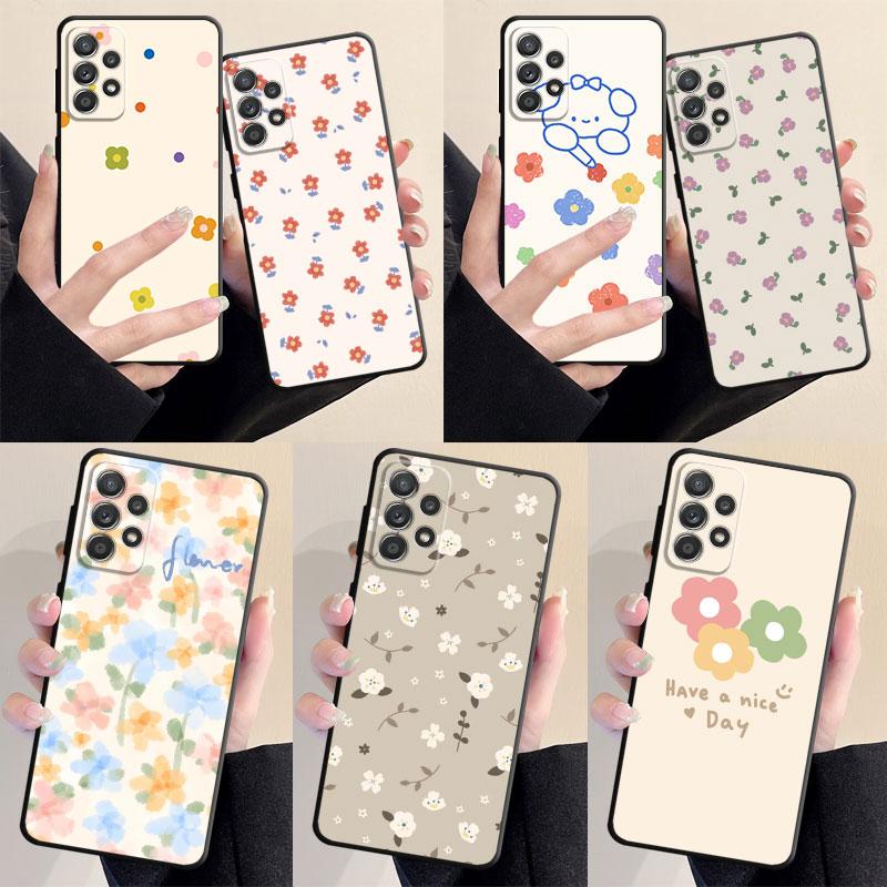 Blumen Handyhülle für Samsung Galaxy A33 A21s A52 A32 A23 A72 A22 A71 A31 A51 A53 A13 A91 A42 A52s A73 A11 Rückseite Silikonhülle