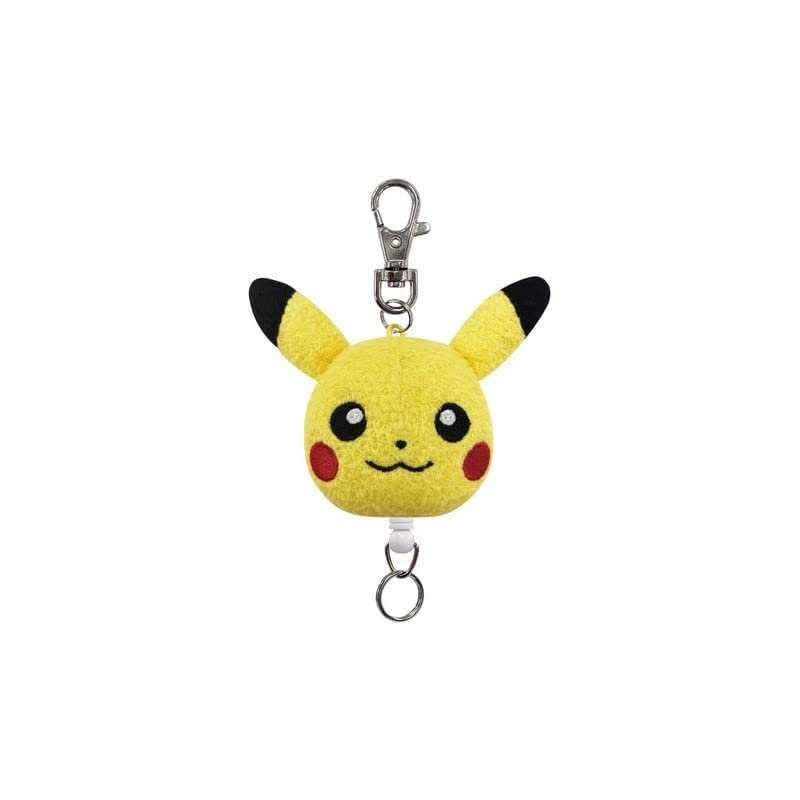 SK Japan Pokémon Mascot Reel Keychain Pikachu H13.5×W8.5×D3cm 15003 Yellow
