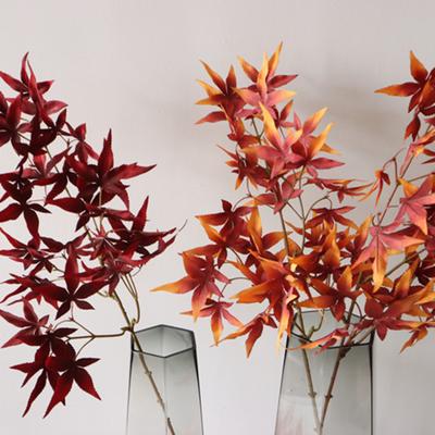 1 Stück DIY Lebensechtes Künstliches Ahornblatt Faux Seidenblume Fotografie Requisiten Künstliches Blatt Heimdeko