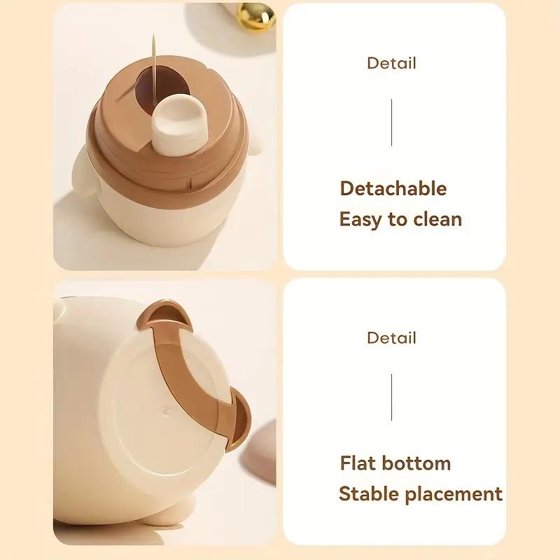Automatic Push-Out Toothpick Dispenser - Cute Penguin-Shaped Portable Toothpick Holder Plastic Case Adults Penguin Design