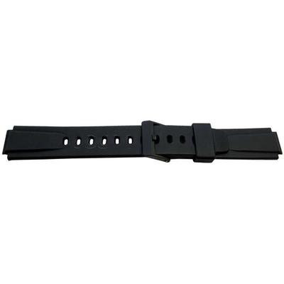 Watch Bracelet - MY-MONTRE - Compatible Casio 332P2/W725/W726 - 14 Mm - Black Buckle - Hypoallergenic Polyurethane