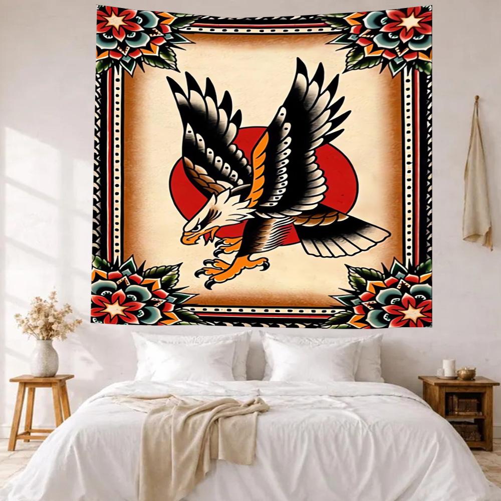 Tattoo Style Wall Decor Tapestry Art For Pet Memorial Birthdaywedding Party Backdrop Family Gift