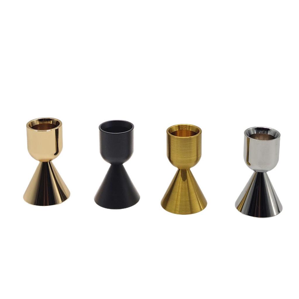 European Geometric Metal Candlestick: Modern Aluminum Candle Holder for Living Room and Dining Table
