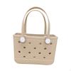 Beach Tote Bag Portable for Women Basket Travel Swimming Violet