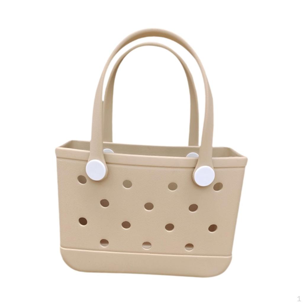 Beach Tote Bag Portable for Women Basket Travel Swimming Violet