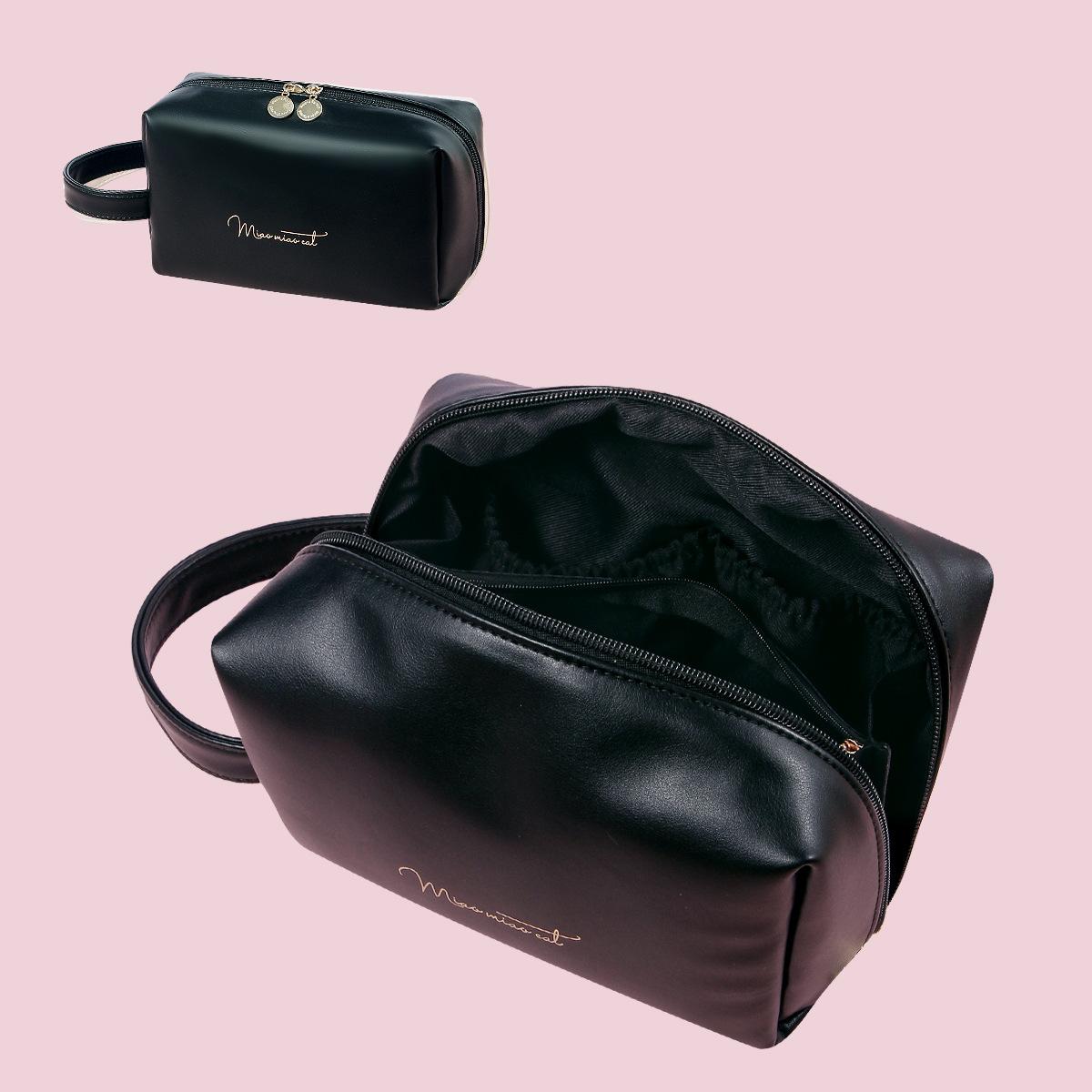 

ПУ Однотонный Кожаный Портативный Большой Вместимости Многофункциональный Чехол Косметичка StyleD