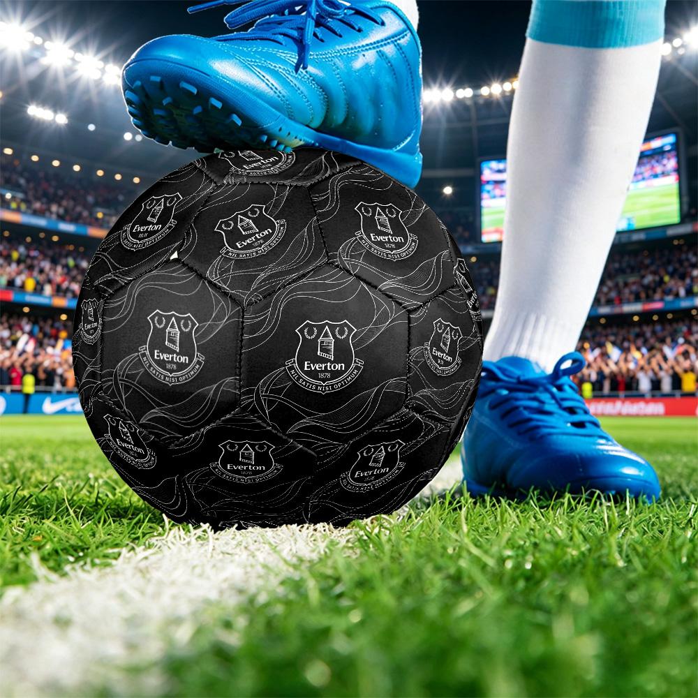 Balón de Fútbol Estampado del Everton Talla 5, Balón de Fútbol Antideslizante para Partido de Adultos, Souvenir para Aficionados al Fútbol