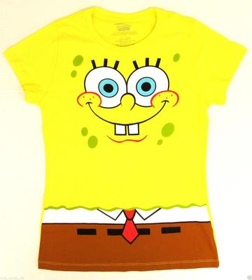 SpongeBob SquarePants Tričko Nickelodeon Baby Doll Tee JUNIORS XL Žluté Nové Unisex Tričko