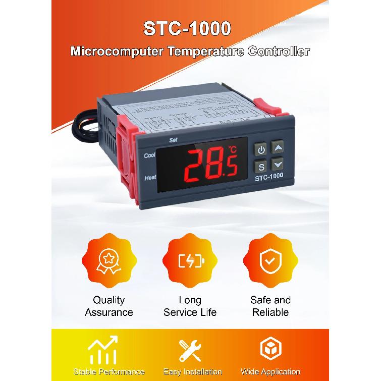 Termostat Controler Digital STC-1000/3000 12V 24V 220V Afișaj LED Microcomputer Încălzire Răcire Incubator