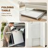 Compact Folding Desk for Small Spaces with Storage Shelf for Home Office, White