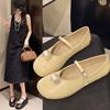 Fashion Elegant Shoes Woman 2025 Soft Autumn Pearl Decorateion Female Footwear New Fall Beading Comfortable Boat Dress Summer Mary