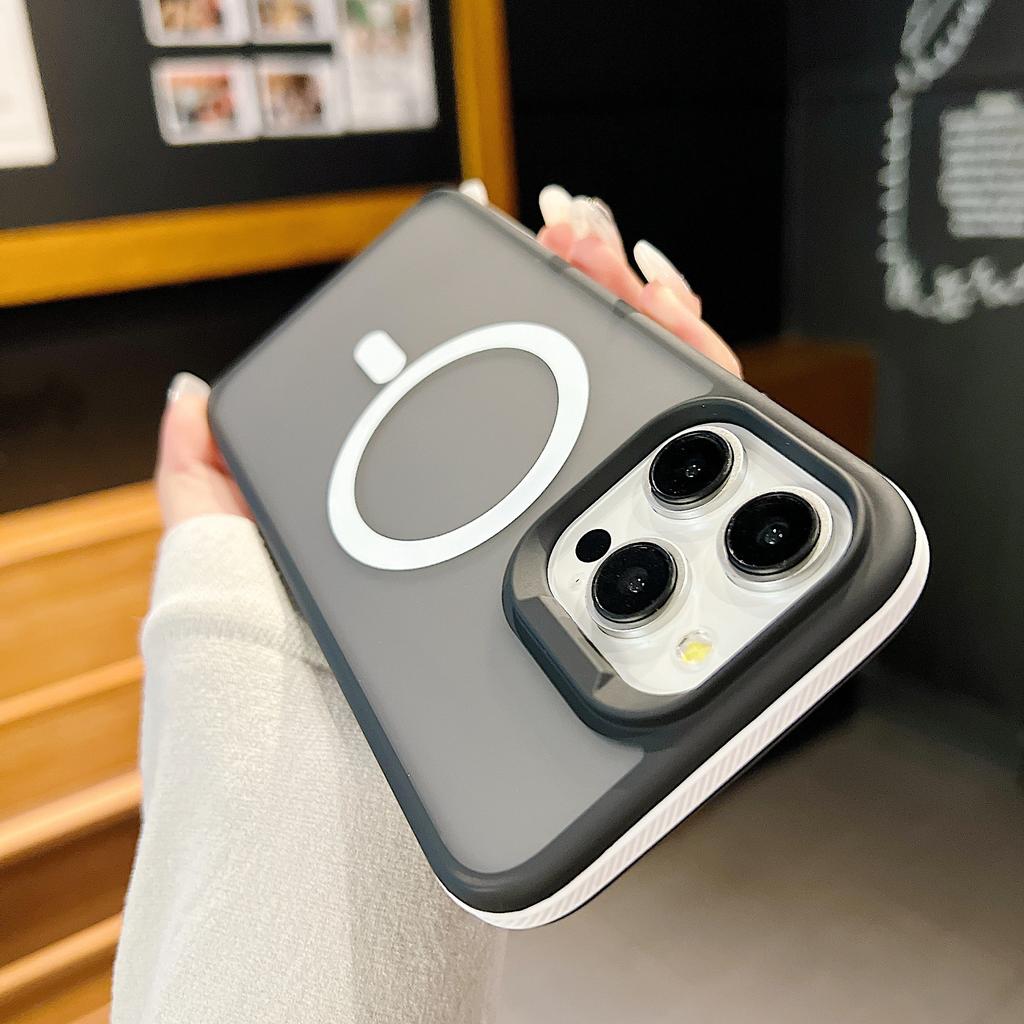 Applicable To Apple 16 ProMax Skin-sensitive Magnetic Suction Phone Case Iphone15 Shield Armor Matte 14 Anti Fall 13 Protective Cover