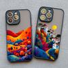 Yellow Sunset Mountain Phone Case For iPhone 16 14 15 11 12 13 Pro Max Mini XR X XS 7 8 Plus SE Natural Scenery Shockproof Cover