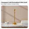 Aluminum Candlestick with Gold Electroplated Finish Stable for Entryway, Mantel
