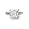 Xian Can Jewelry 2025 S925 Silver Asscher Cut White Diamond Ring - Classic European & American Style