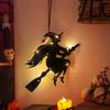 Halloween LED Lights with Hanging Rope Battery-Powered Ghost Pumpkin Hanging Party Lights for Shop/Home/Yard Windows for Indoor/Outdoor