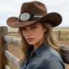Sueded Cowboy Cap with Wide Brims for Women Men Enhancing Durability Comfort Wear for Music Festival Party Essential