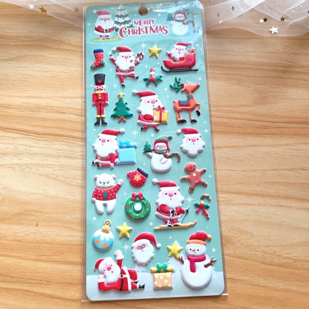 Merry Christmas Adorable Cartoon Santa Claus 3D EVA Soft Foam Stickers - DIY Decor for Journals BulingBulingStickers Store