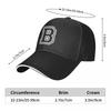 Letter B Unisex Adjustable Baseball Cap Casual Sunscreen Hat High Quality Mens Snapback Caps Black Street Dance Hats