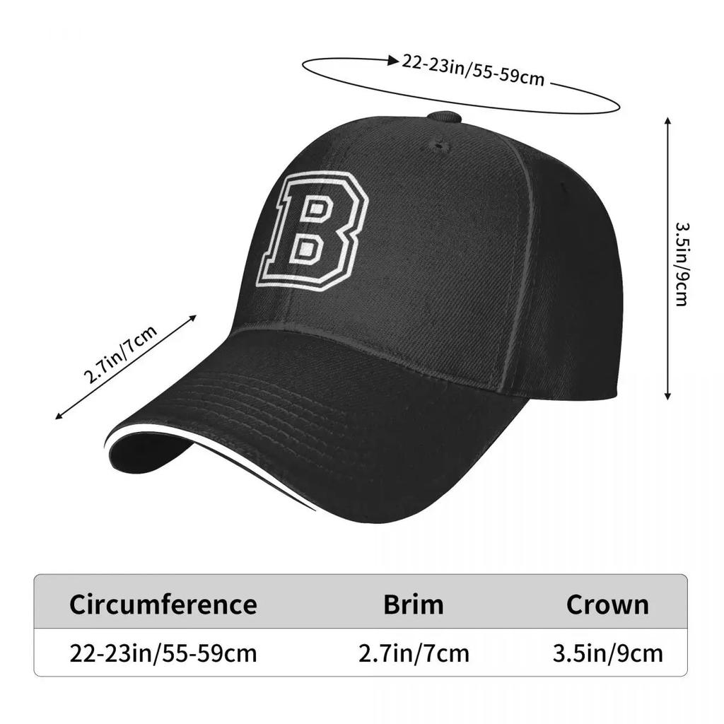 Letter B Unisex Adjustable Baseball Cap Casual Sunscreen Hat High Quality Mens Snapback Caps Black Street Dance Hats