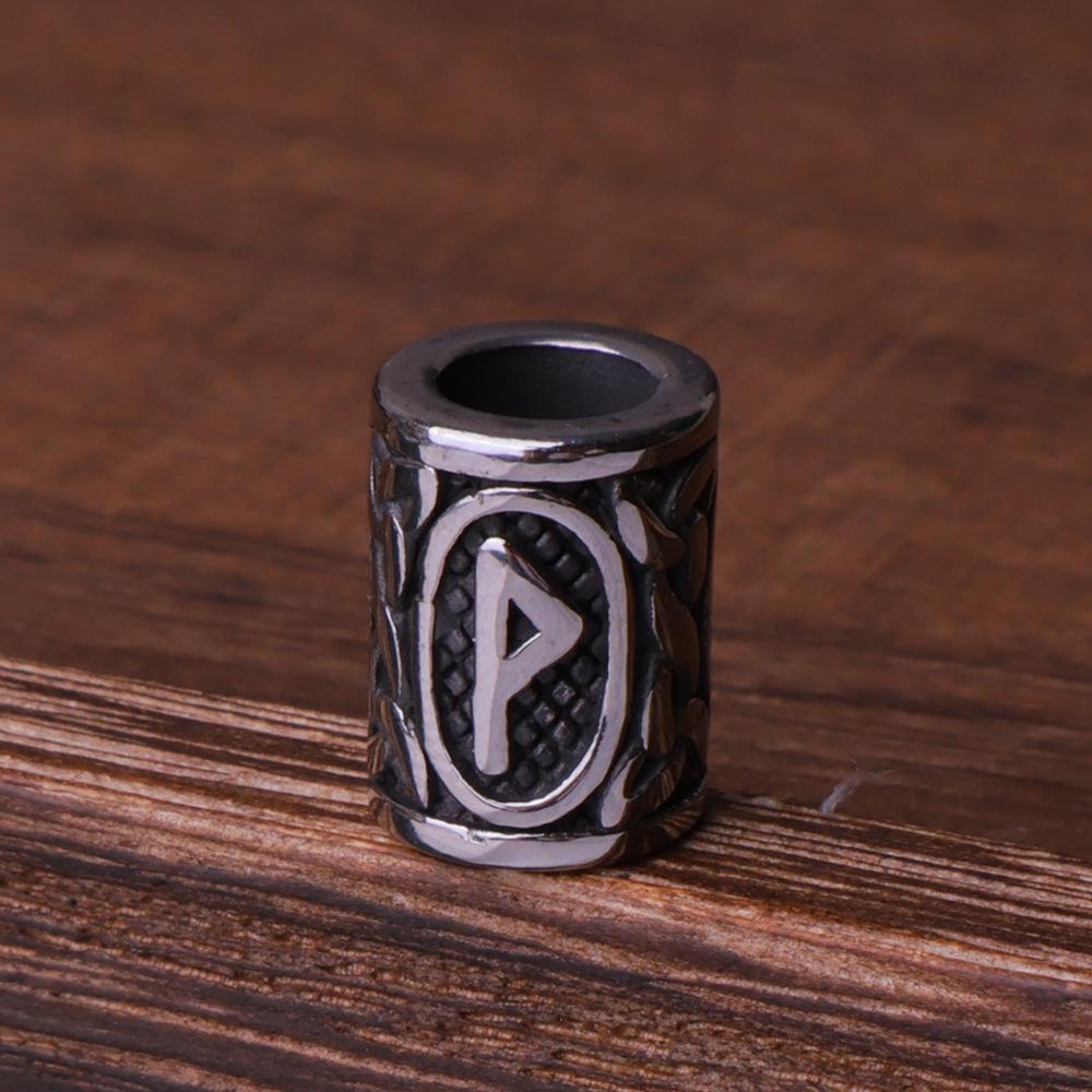 Nordic Viking Rune Titanium Steel Retro Beads