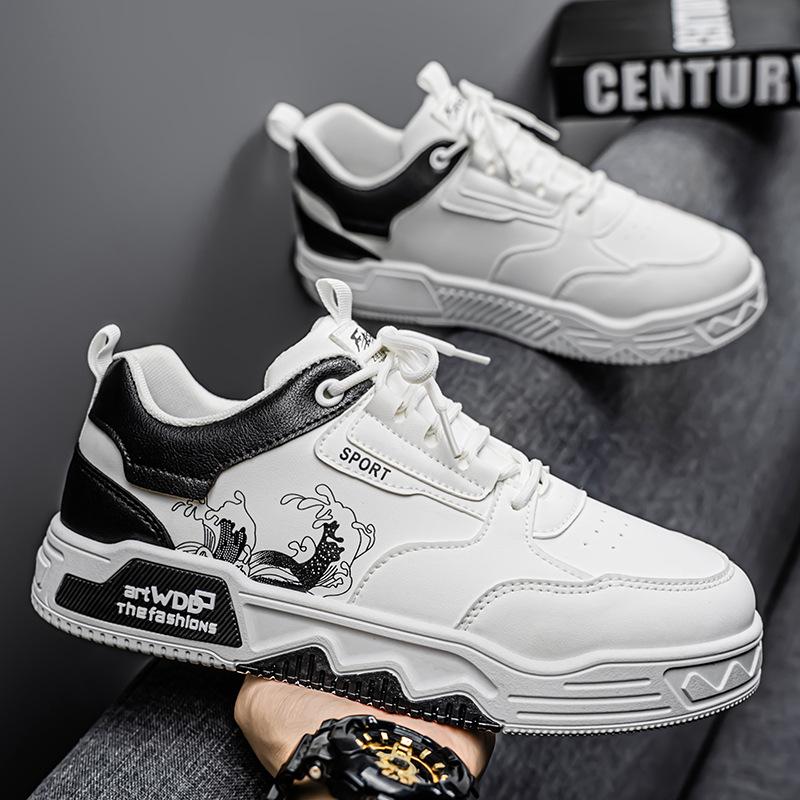 

Летняя мужская обувь, новые дышащие белые туфли, мужская корейская версия, модная универсальная спортивная обувь на платформе, повседневная обувь для серфинга, модная обувь 44