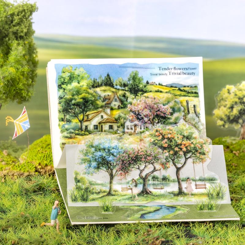 Ketchup Plant Landscaping Tape: Fresh, Cute, PET Material for Children's DIY Collage and Journaling.