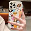 Cute Hand-Painted Dog Collection Phone Case for iPhone 17 16 15 14 13 12 11 Series Pro Max Plus Double Layer Protection