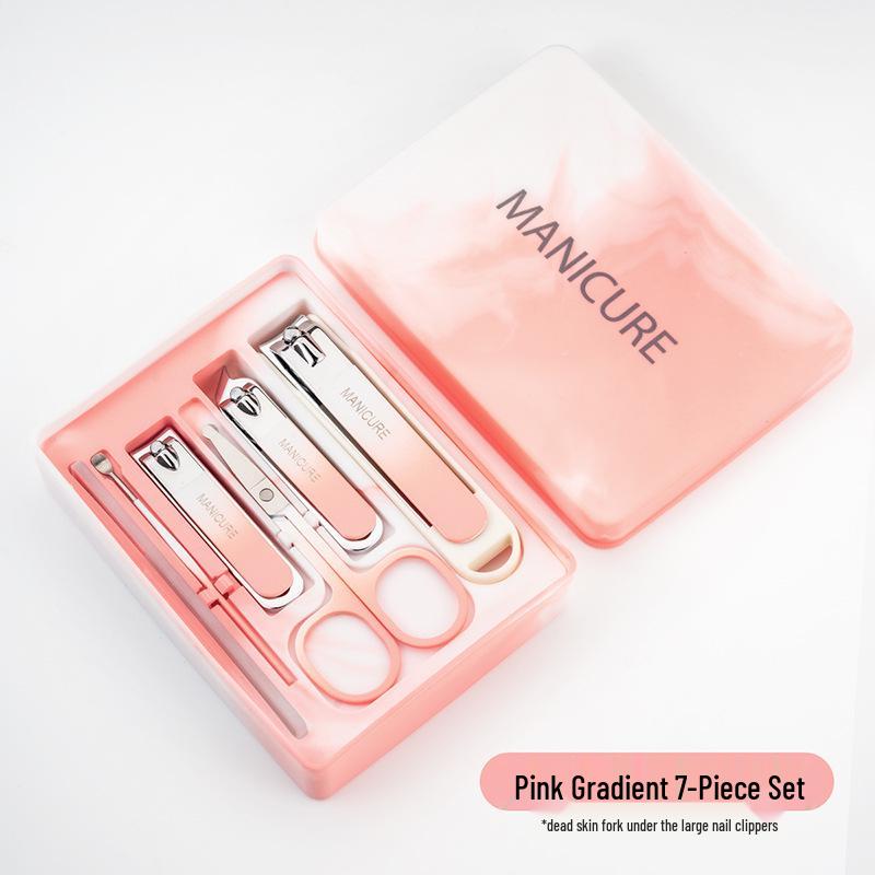 Anti-Splash Nail Clipper & Manicure Set: Includes Nail Clippers, Scissors, Nose Hair Scissors, Ear Pick.