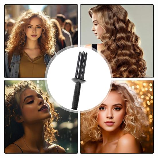 1/2 Pcs Pente de ondulação Escova de volume de ar Plástico Previne danos ao cabelo Cabo antiderrapante DIY Estilo de cabelo Cacheado Ferramenta de modelador de cabelo Pente de rolo de ondulação