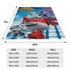 Super Wings Cartoon Blanket  Warm Aesthetic Plush Throw Blanket For Kids Adult Outdoor Flannel Bedspread Bed Cover